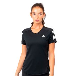 Polo deportivo Adidas Original FS9830 The Run Color Negro Para Mujer