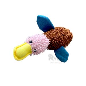 Juguete en Forma de Pato Marron con Rosado Y+Papel de Regalo