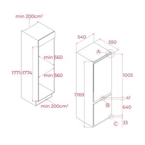 Refrigeradora Teka RBF73380 Bottom Freezer LongLife No Frost 244L Blanco