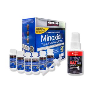 6 Minoxidil Liquido Kirkland + Locion Creze Max Formen 60ml