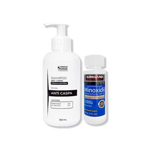 Minoxidil Liquido 60ml + Shampoo Sin Sal Anticaspa 350ml