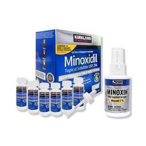 6 Minoxidil Liquido Kirkland + Locion Minoxin 60ml