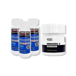 3 Minoxidil Liquido Kirkland + Minoxidil 5mg 60 Caps