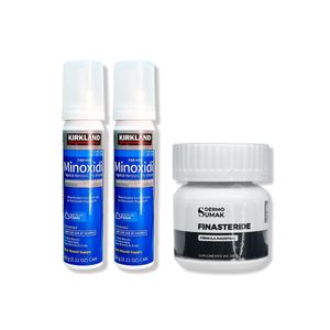 2 Minoxidil Espuma Kirkland + Finasteride 1mg X 60 Capsulas