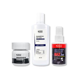 Finasteride 1mg X 60 Capsulas + Shampoo Anticaida 250ml + Locion Creze Max Formen