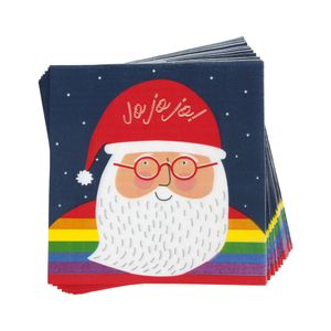 Set 24 Servilletas de Papel con Diseño Navideño