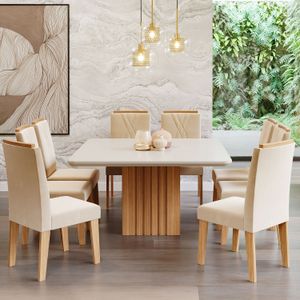 Juego De Comedor Samuel 8 Sillas Marrón
