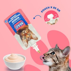 Snack Húmedo para Gato MAO Sabor Salmón x85g
