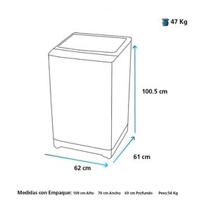 Lavadora Mabe LMAP6110WBBB0 Automática Carga Superior 16kg Blanco