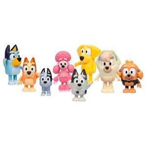 Pack X8 Figuras Amigos de Vecindario BLUEY