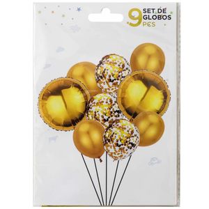 Set de Globos Dorado CLASS&WORK 16piezas