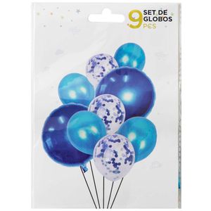 Set de Globos Azul CLASS&WORK 16piezas