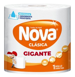 Papel Toalla NOVA Clásica Gigante Doble Hoja Paquete 1un