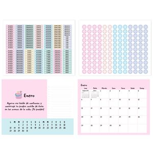 Calendario 2025 de escritorio Pastel DGNOTTAS