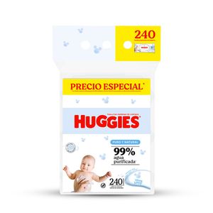 Toallitas Húmedas HUGGIES Puro y Natural Paquete 240un