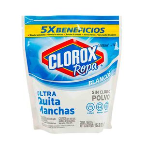 Ultra Quitamanchas CLOROX Ropa Blanca Bolsa Cierre Fácil 450g