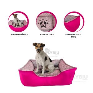 Cama con Forro para Perros de Color Fucsia XXL Y+Stickers