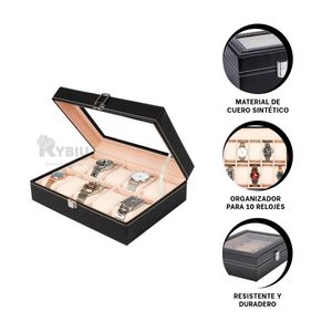 Organizador Duradero de Cuero Sintetico Negro Y+Stickers