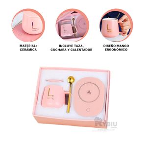 Calentador Funcional de Tazas en Color Rosado Y+Agendita