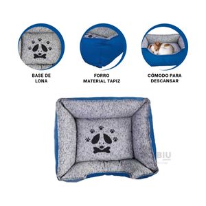 Cama Pet en Talla S para Perros de Azul Y+Regalo Stickers