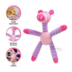 Peluche Pet Cerdito Ideal en Color Rosado Y+Papel de Regalo