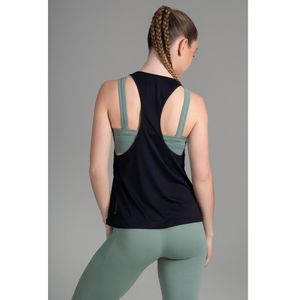 Polo Deportivo Sin Mangas para Mujer Black Military