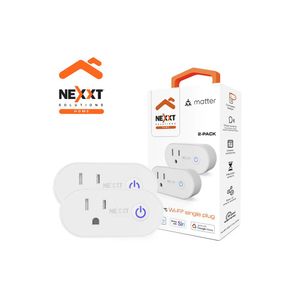 Enchufe inteligente WiFi Nexxt NHP-S611M Pack2 Certificación Matter Control Voz