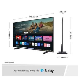 Televisor Samsung LED Smart TV 65 Crystal UHD 4K- UN65DU8000GXPE + Rack Giratorio