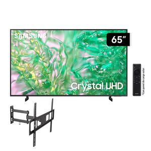 Televisor Samsung LED Smart TV 65 Crystal UHD 4K- UN65DU8000GXPE + Rack Giratorio