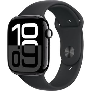 Apple Watch Series 10 Aluminum 46mm GPS + Celular Sport Band - Finish - Jet Black -Black M/L