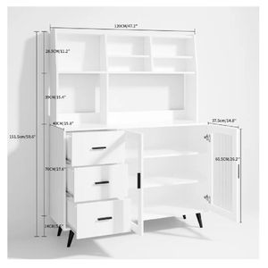 Mueble de Cocina TU MESITA Kendra Melamina 18mm color Haya 2 puertas 3 cajones