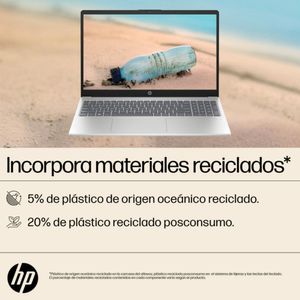 Laptop HP 15-fc0070la AMD Ryzen 5 FHD 16GB RAM 512GB SSD 15.6 Plateado natural