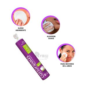 Discos Desmaquillantes Compactos de Algodon en Color Blanco