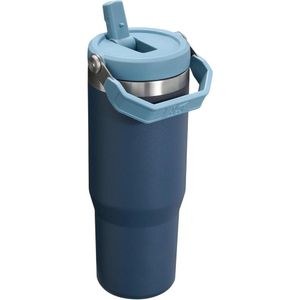 Botella De Agua Reutilizable Stanley El Vaso De Paja Abatible IceFlow™ 30 Onzas Frío Azul