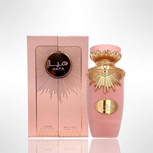 Lattafa Haya Perfume Mujer, 100 ml, aroma fresco y elegante.
