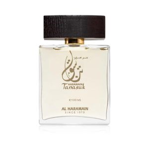 Al Haramain Tanasuk Extrait con fragancia floral y notas de vainilla