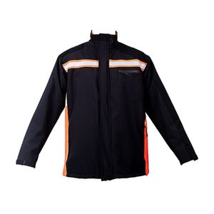 Casaca de Trabajo Drill Soft Negro-Naranja con Cinta Reflectiva Werken Talla L