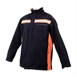 Casaca de Trabajo Drill Soft Negro-Naranja con Cinta Reflectiva Werken Talla M