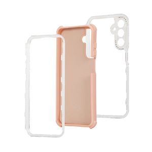 Case para Samsung A15, protección 360, 3 capas de protección, rosado