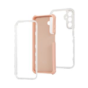 Case para Samsung A05s, protección 360, 3 capas de protección, rosado