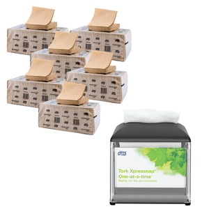 Servilleta Tork Xpressnap Café Natural 6 x 500un + Dispensador Gratis