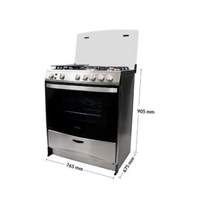 Cocina de pie a gas natural 30" Expert76 Fdv 5 hornillas