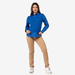 Chompa Camisero 2 en 1 Azul