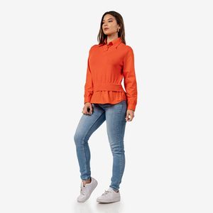 Chompa Camisero 2 en 1 Naranja