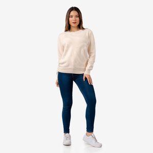 Sueter Polera de Cashemira Color Crema para Mujer