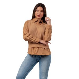 Chompa Camisero 2 en 1 Camel