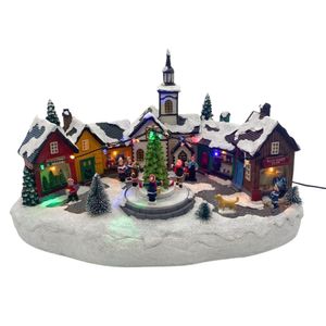 Villa Navideña Con Árbol Giratório AC872