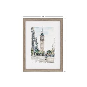 Cuadro Decorativo Big Ben 30x40cm Orange