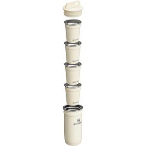 Juego de 4 vasos de chupito Stanley con funda resistente, ideales para camping