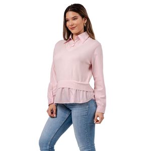Chompa Camisero 2 en 1 Palo Rosa